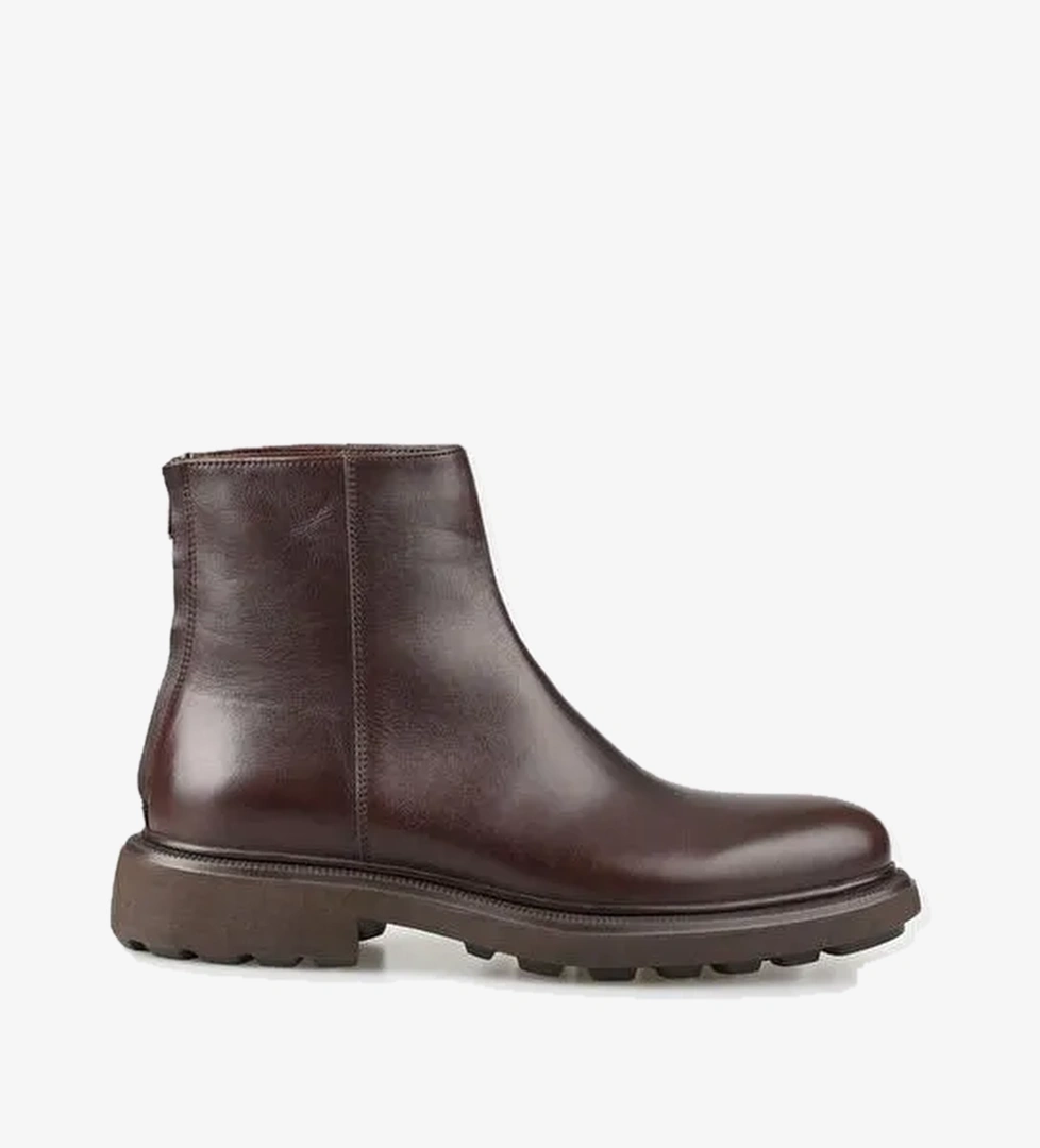 Kahve Deri Erkek Günlük Bot - Görsel 1