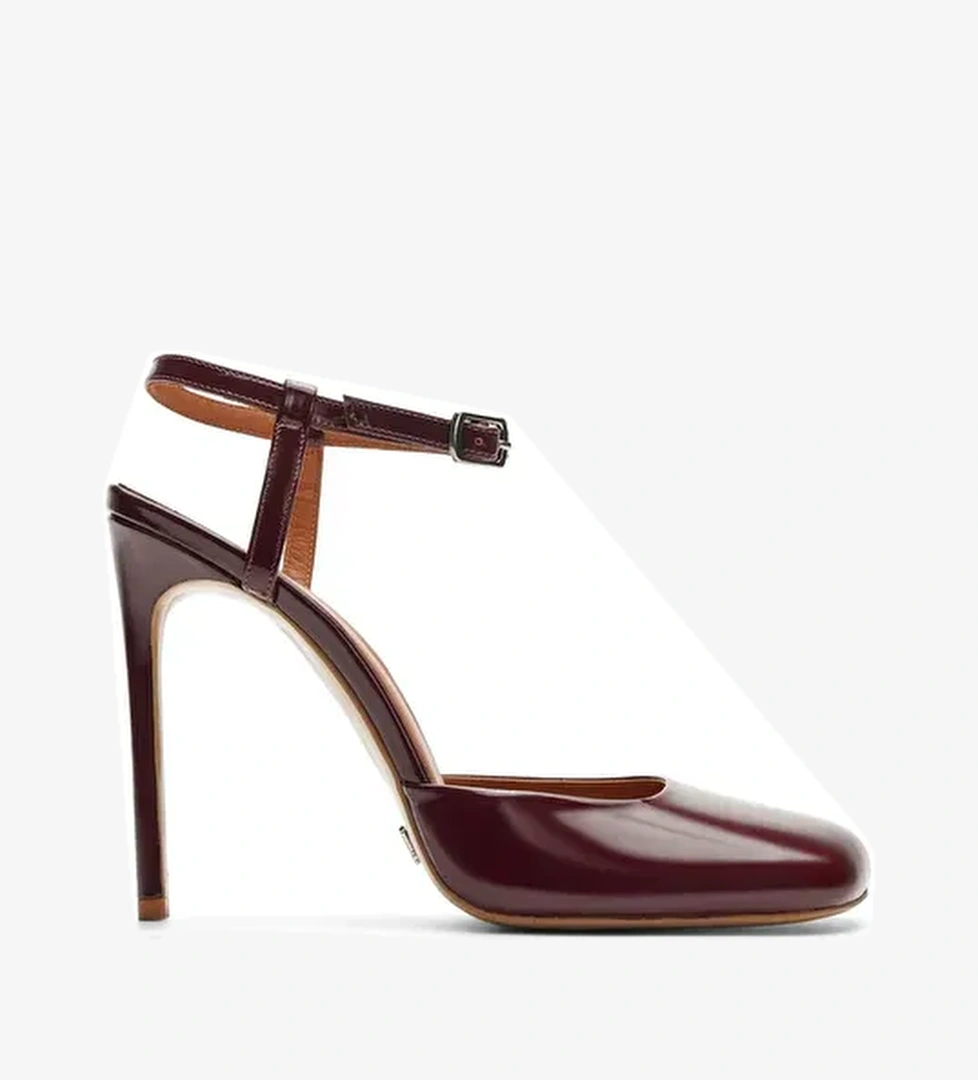 Jabotter Bordo Kadın Rugan Topuklu Ayakkabı JAB4487 / 2097K - Görsel 1