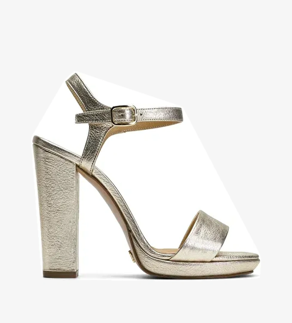 Jabotter Gümüş Kadın Deri Platform Topuklu Ayakkabı JAB4247 - Görsel 1