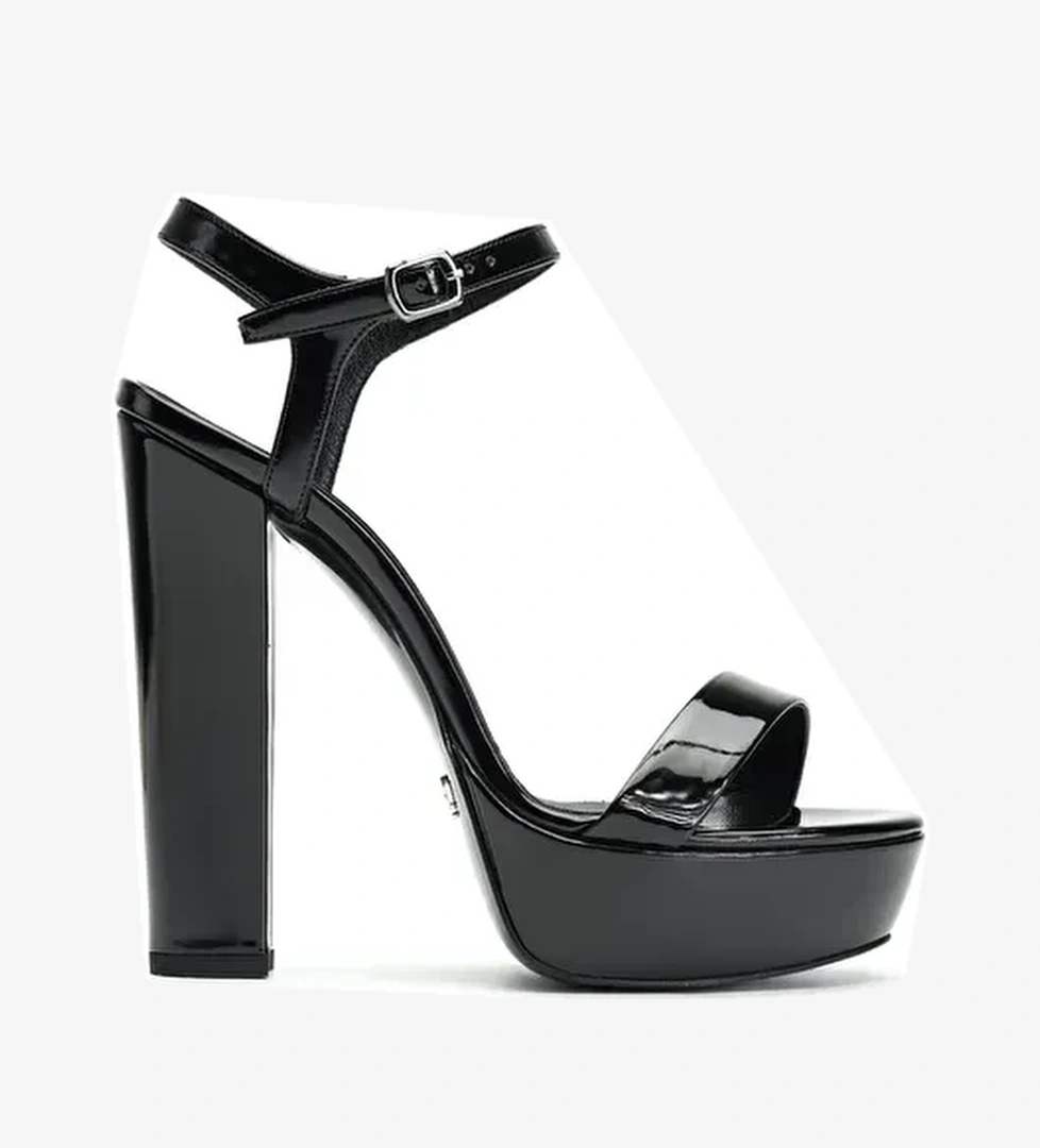 Jabotter Nude Kadın Rugan Platform Topuklu Ayakkabı JAB2976 - Görsel 1