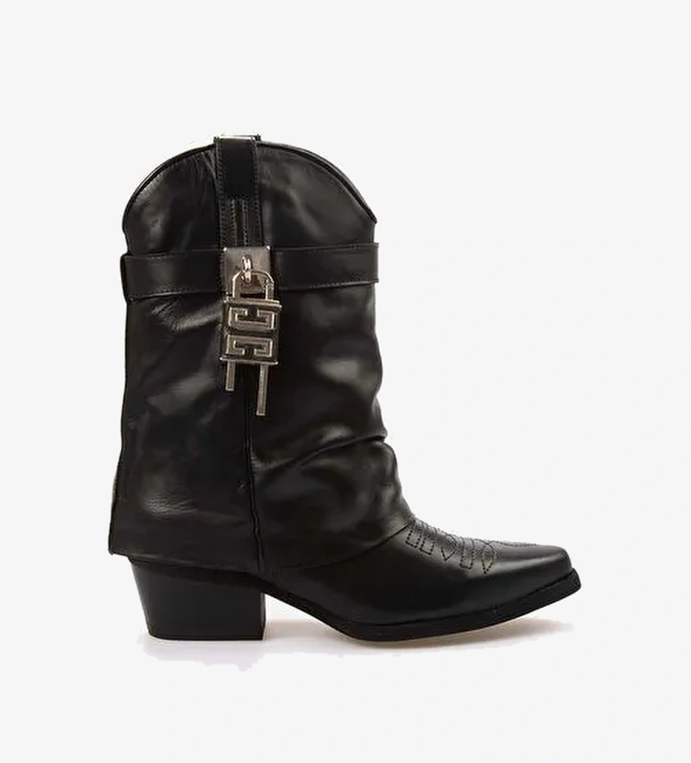 Kemal Tanca Sivri Burunlu Topuklu Kadın Bot 9405 - Görsel 1