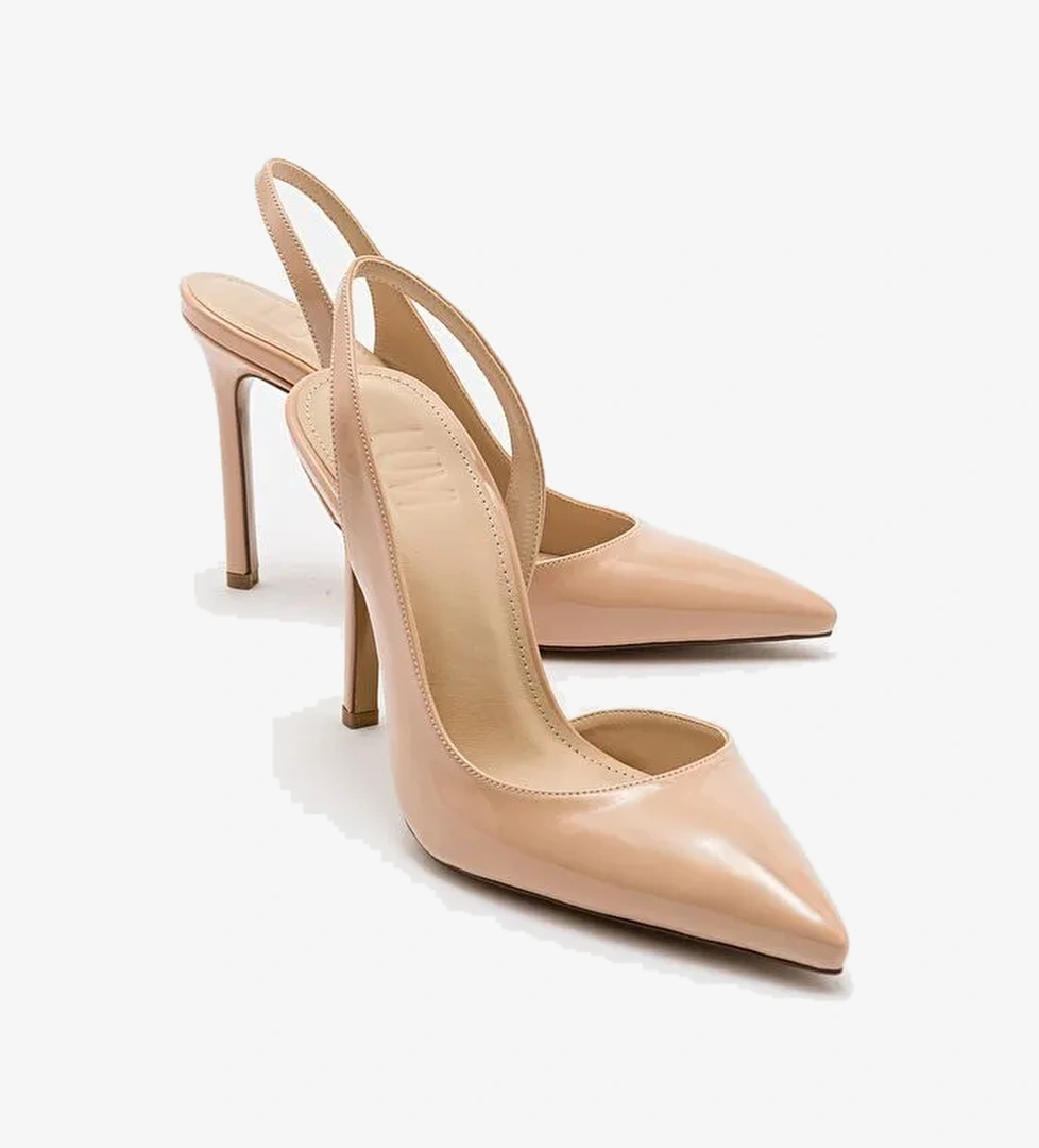 TWİNE Bej Rugan Kadın Topuklu Ayakkabı - Görsel 1