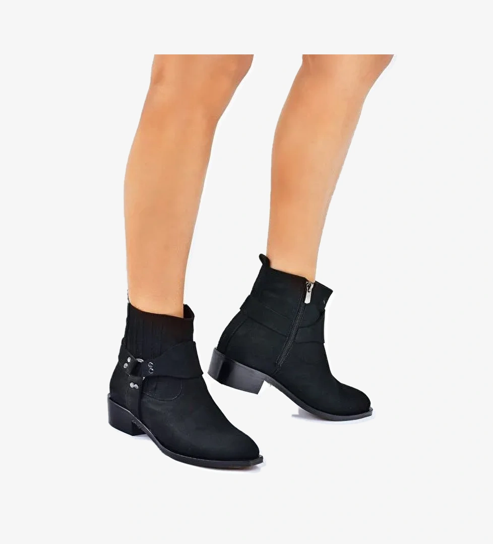 Siyah Süet Kadın Bot L252032502 - Görsel 1