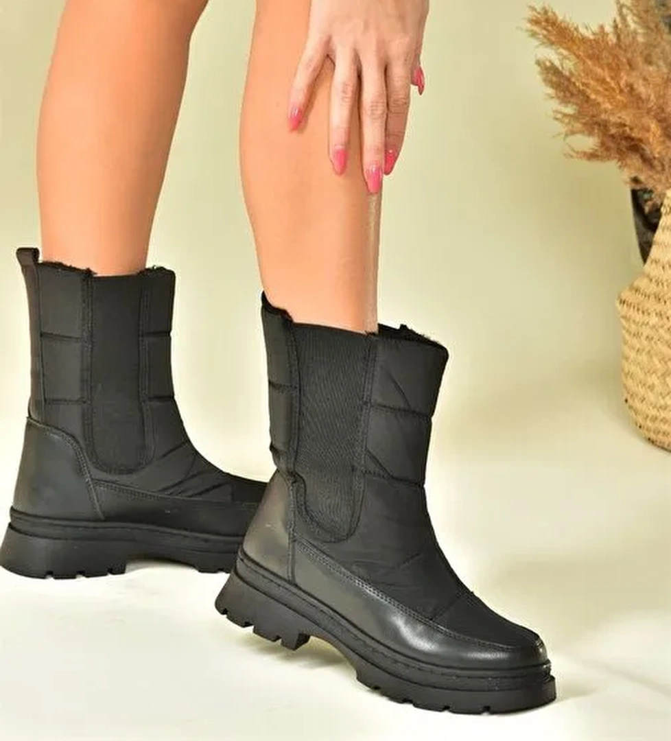 Siyah Kumaş Günlük Kadın Bot N820001204 - Görsel 1