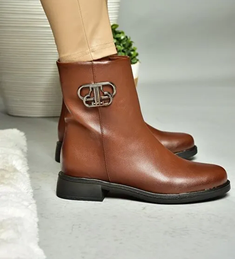 R312222109 Taba Alçak Tabanlı Kadın Bot - Görsel 1