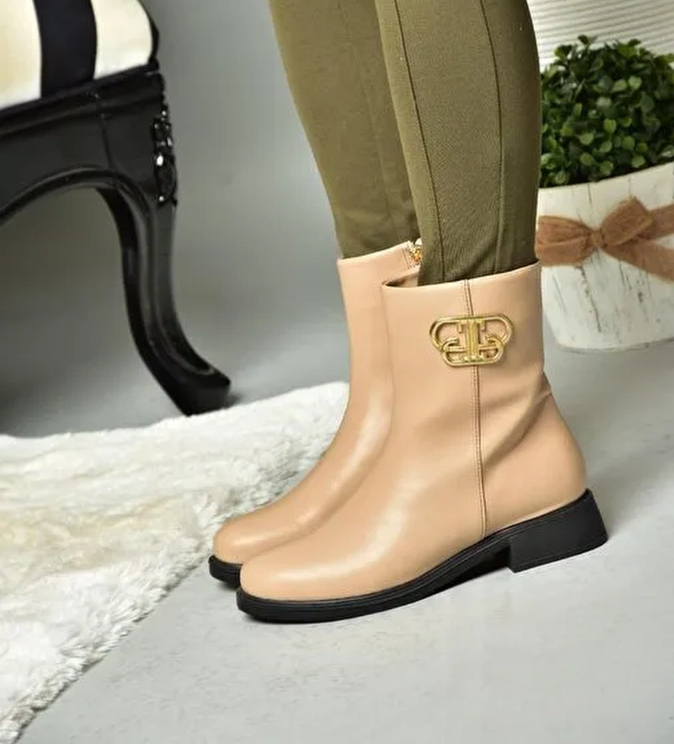 R312222109 Ten Alçak Tabanlı Kadın Bot - Görsel 1