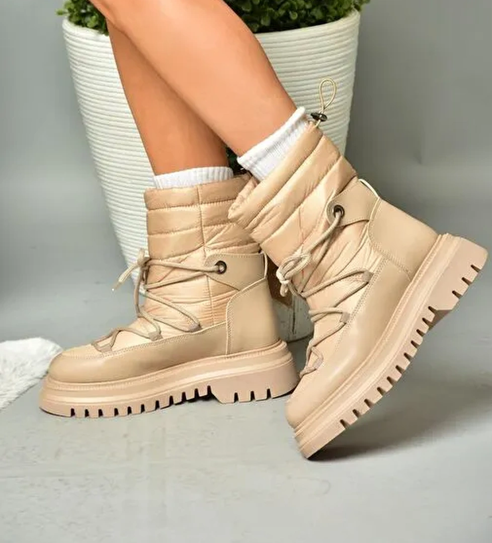 R312102404 Ten Paraşüt Kumaş Kadın Bot - Görsel 1