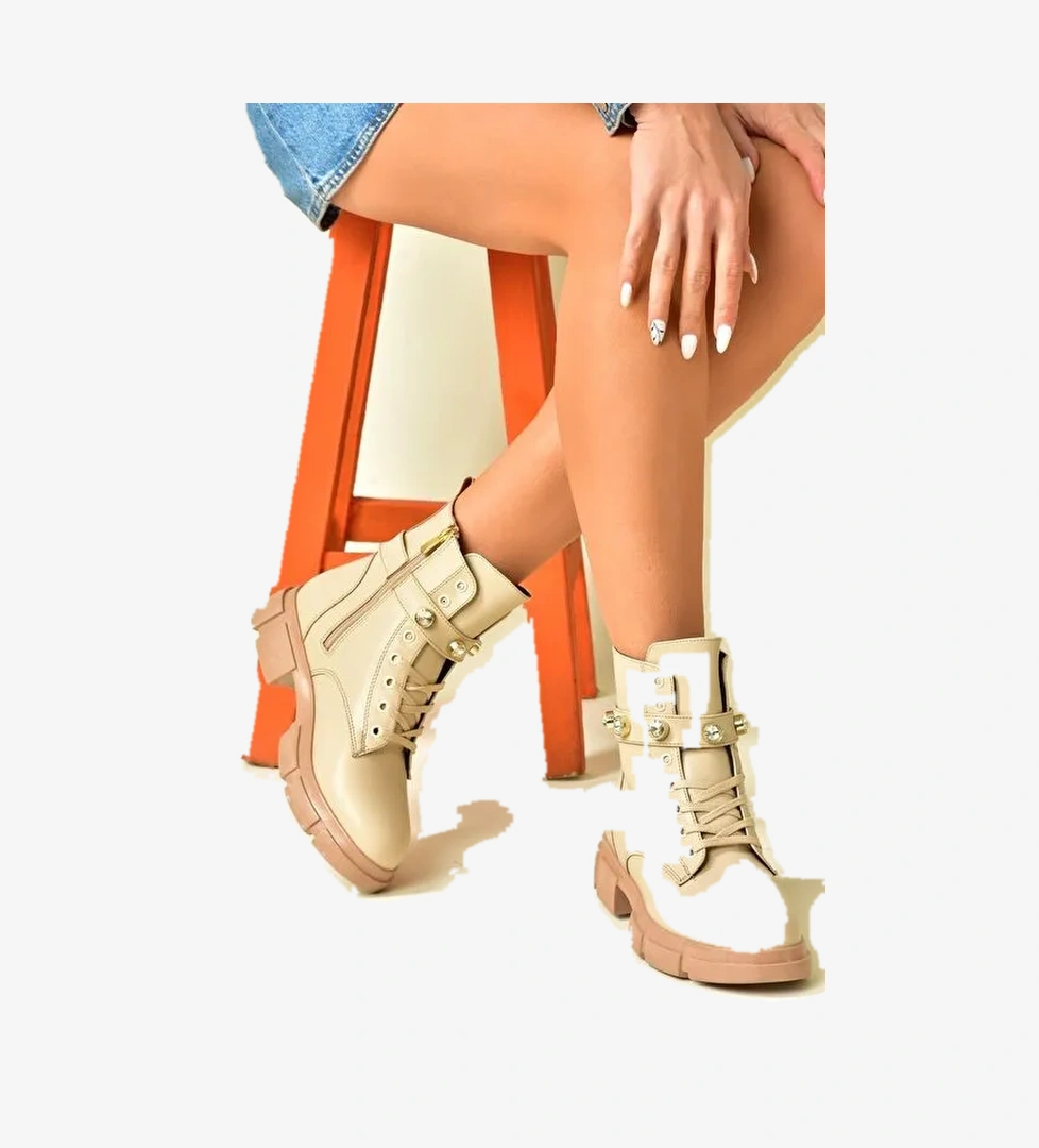 Ten Taş Detalı Günlük Kadın Bot N820003209 - Görsel 1