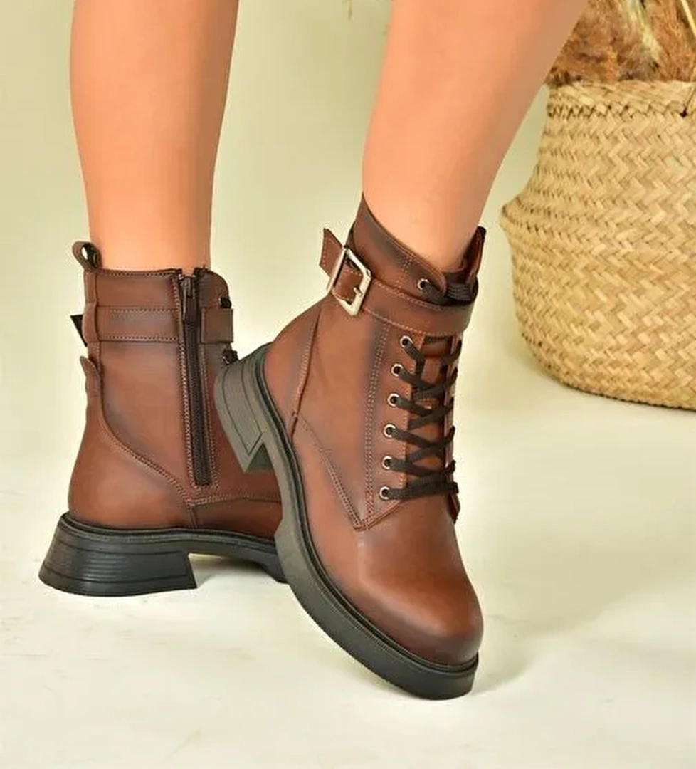 Taba Metal Tokalı Kadın Postal Bot N674260109 - Görsel 1