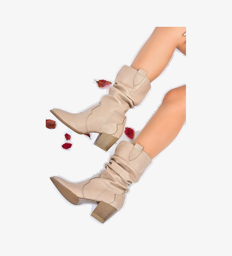 Ten Büzgülü Dallas Kadın Bot J404040009 - Görsel 1