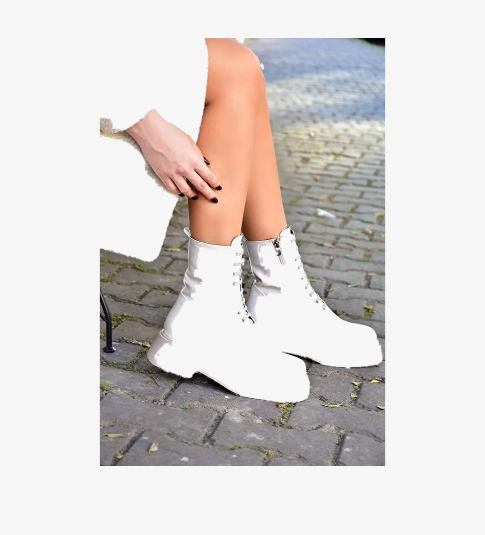 Bej Kalın Tabanlı Günlük Kadın Bot Postal L610130109 - Görsel 1