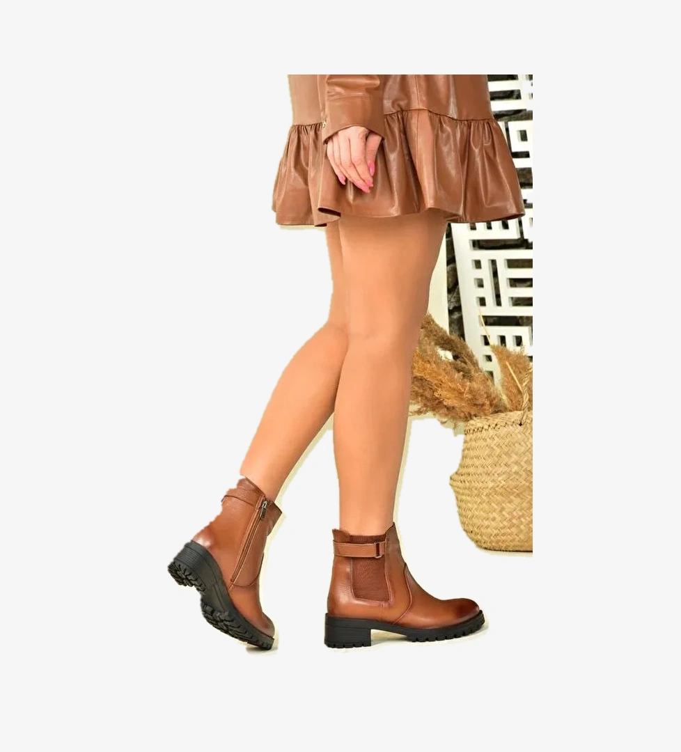 Taba Hakiki Deri Kadın Bot N555053803 - Görsel 1