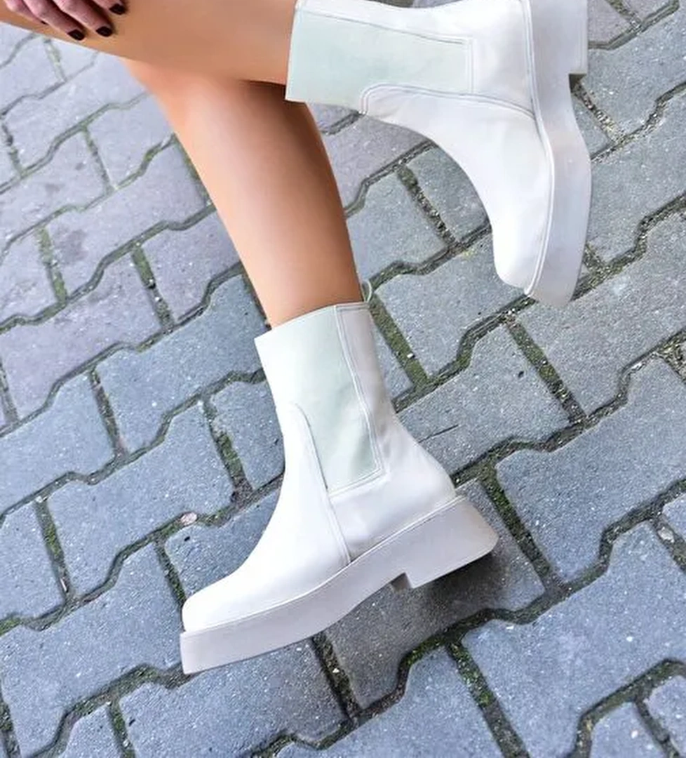 Bej Kalın Tabanlı Günlük Kadın Bot L610130209 - Görsel 1