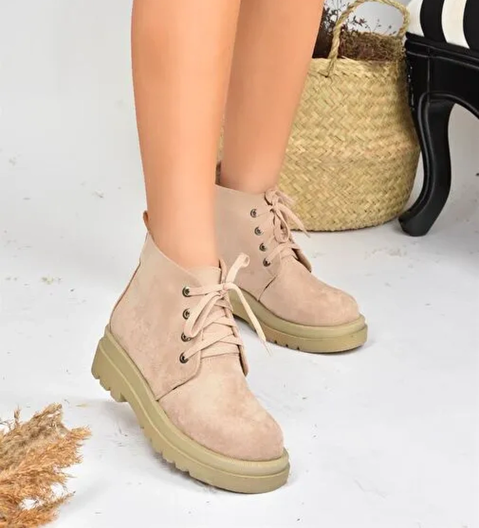 Bej Süet Kadın Bot L996033802 - Görsel 1