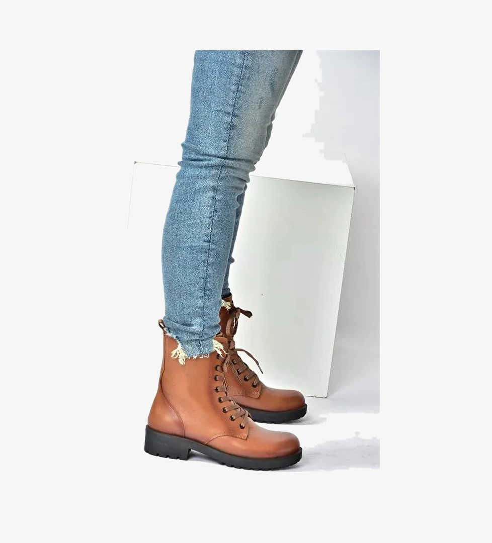 Taba Hakiki Deri Günlük Kadın Postal Bot N555400103 - Görsel 1