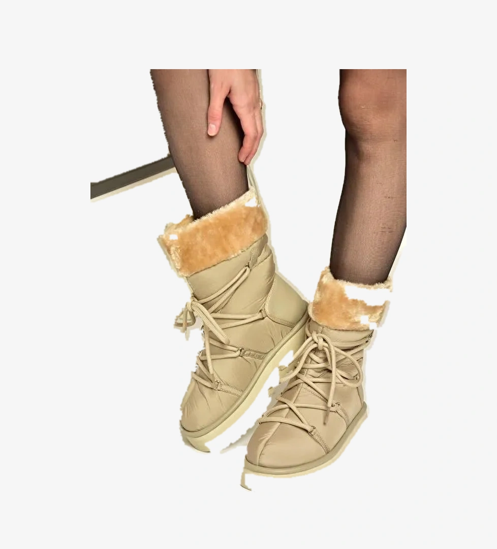 T476383004 Bej Kumaş Kar Botu - Görsel 1