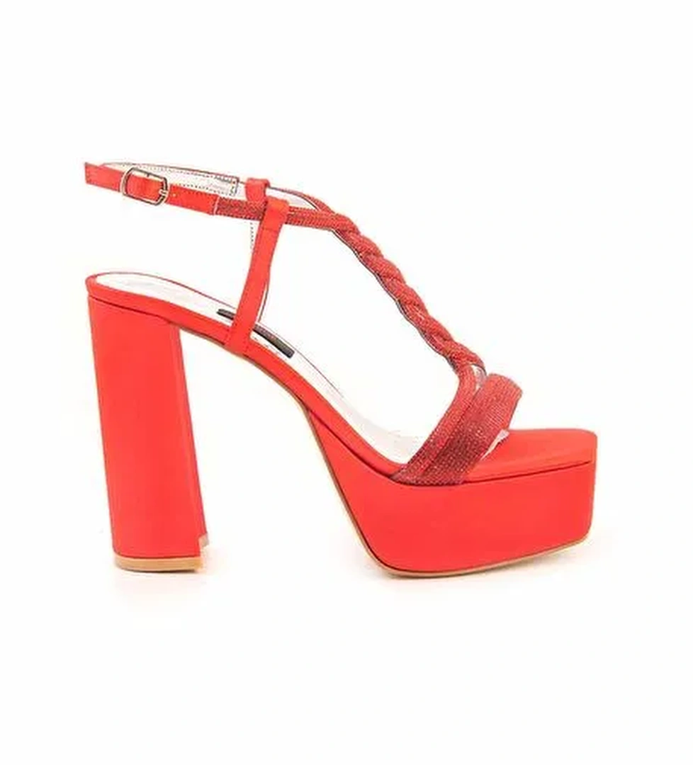 Rouge Kırmızı Kadın Deri Abiye Ayakkabı 231RGK757 647 - Görsel 1