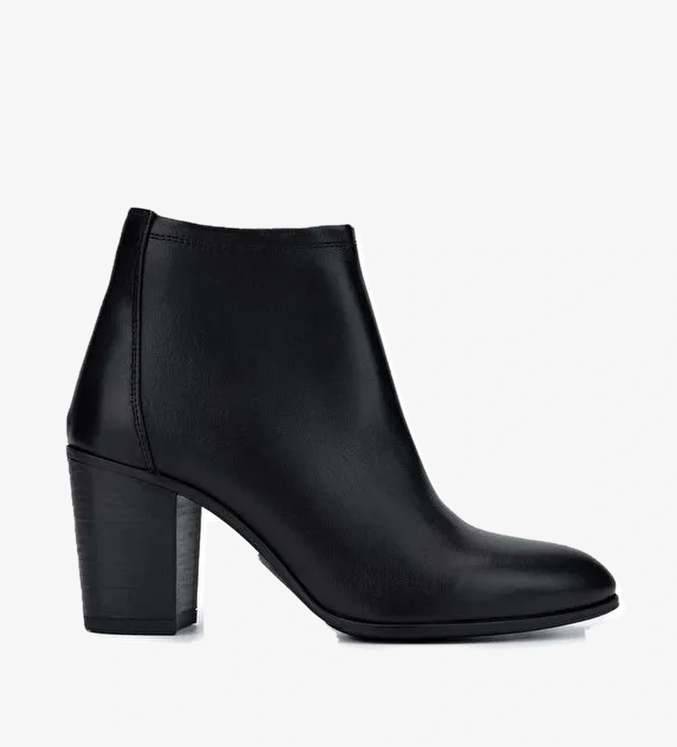 Tamer Tanca Kadın Suni Deri Siyah Deri Topuklu Bot - Görsel 1