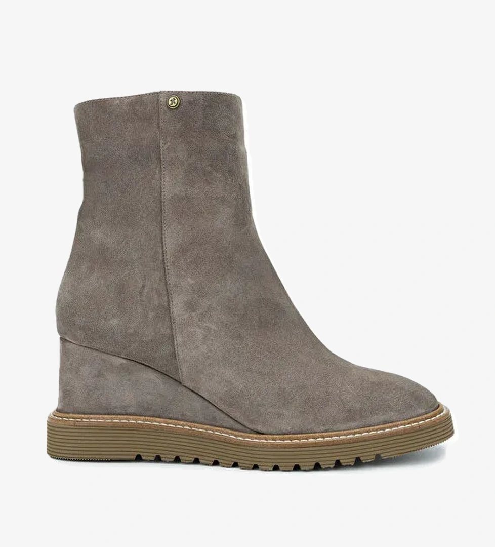 Tamer Tanca Kadın Hakiki Deri Vizon Süet Casual Bot - Görsel 1