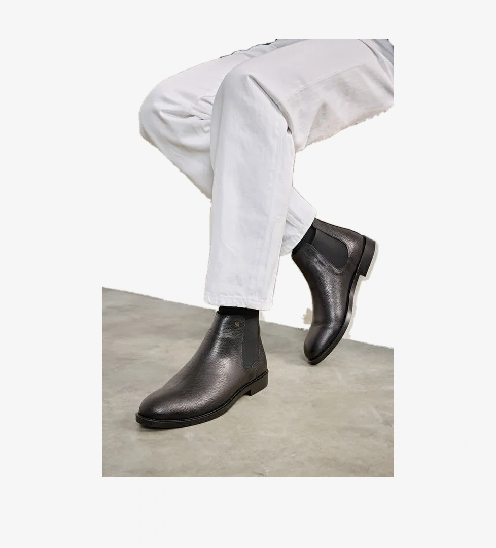 Ziya, Erkek Hakiki Deri Bot 143447Z101 Siyah - Görsel 1