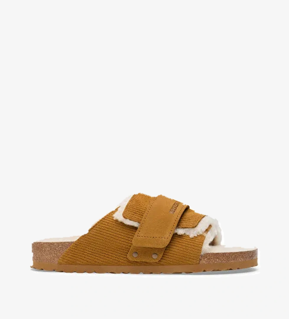Birkenstock Taba Erkek Süet Ev Terliği KYOTO TEDDY VL GEPRÄGT - Görsel 1