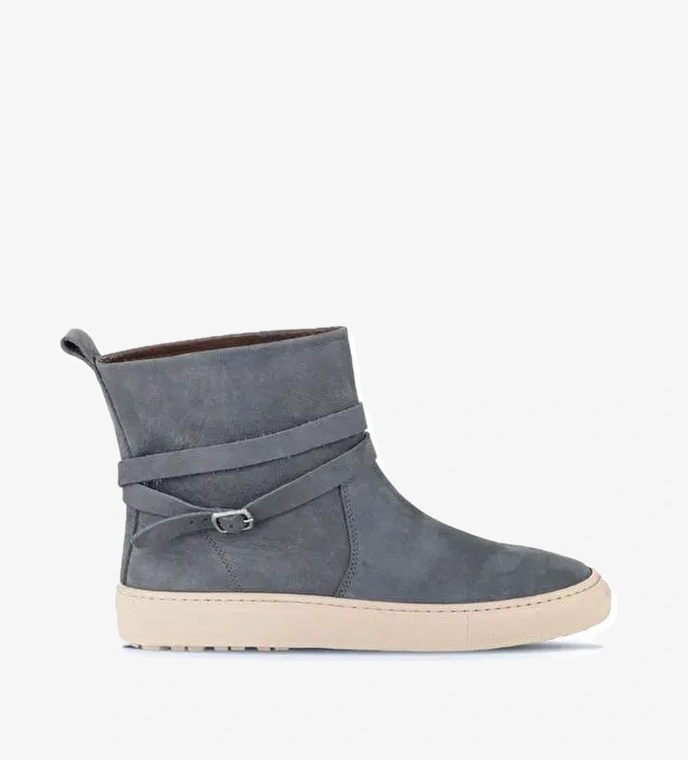 Bueno Shoes Gri Nubuk Kadın Düz Bot 01wd2601 - Görsel 1