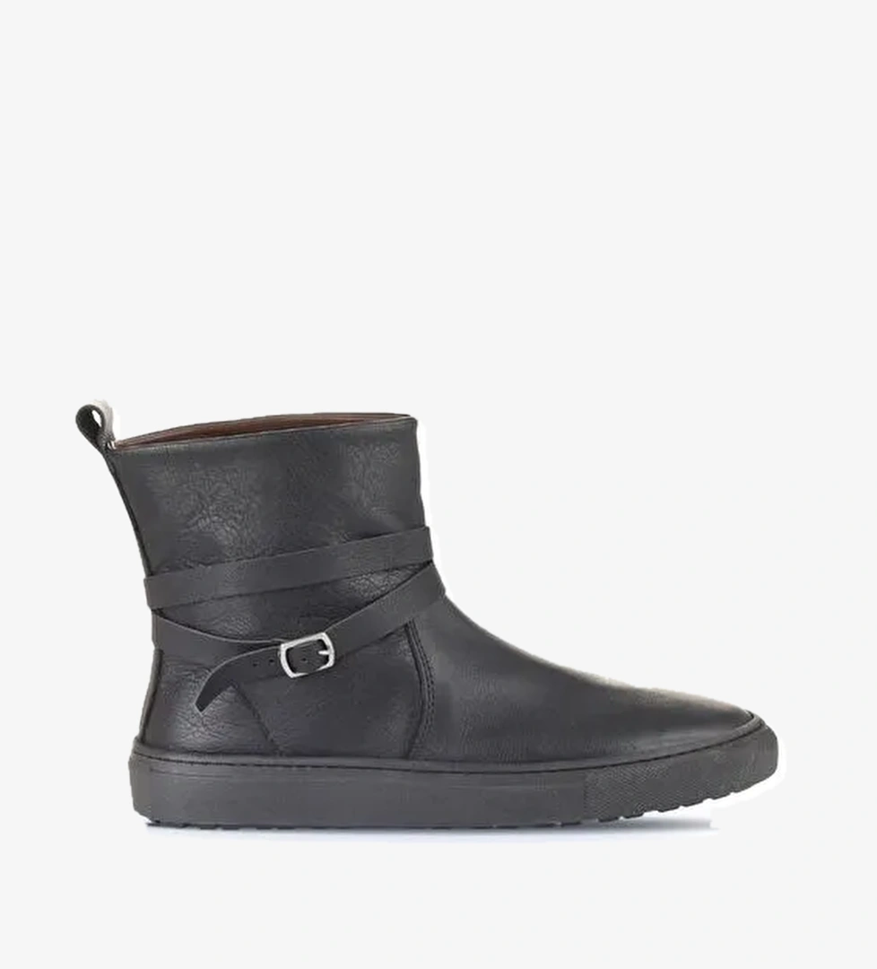 Bueno Shoes Siyah Deri Kadın Düz Bot 01wd2601 - Görsel 1