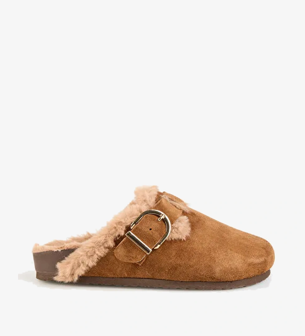 F By Fabrika F By Fabrika Taba Vizon Kadın Süet Terlik Kayran model görseli