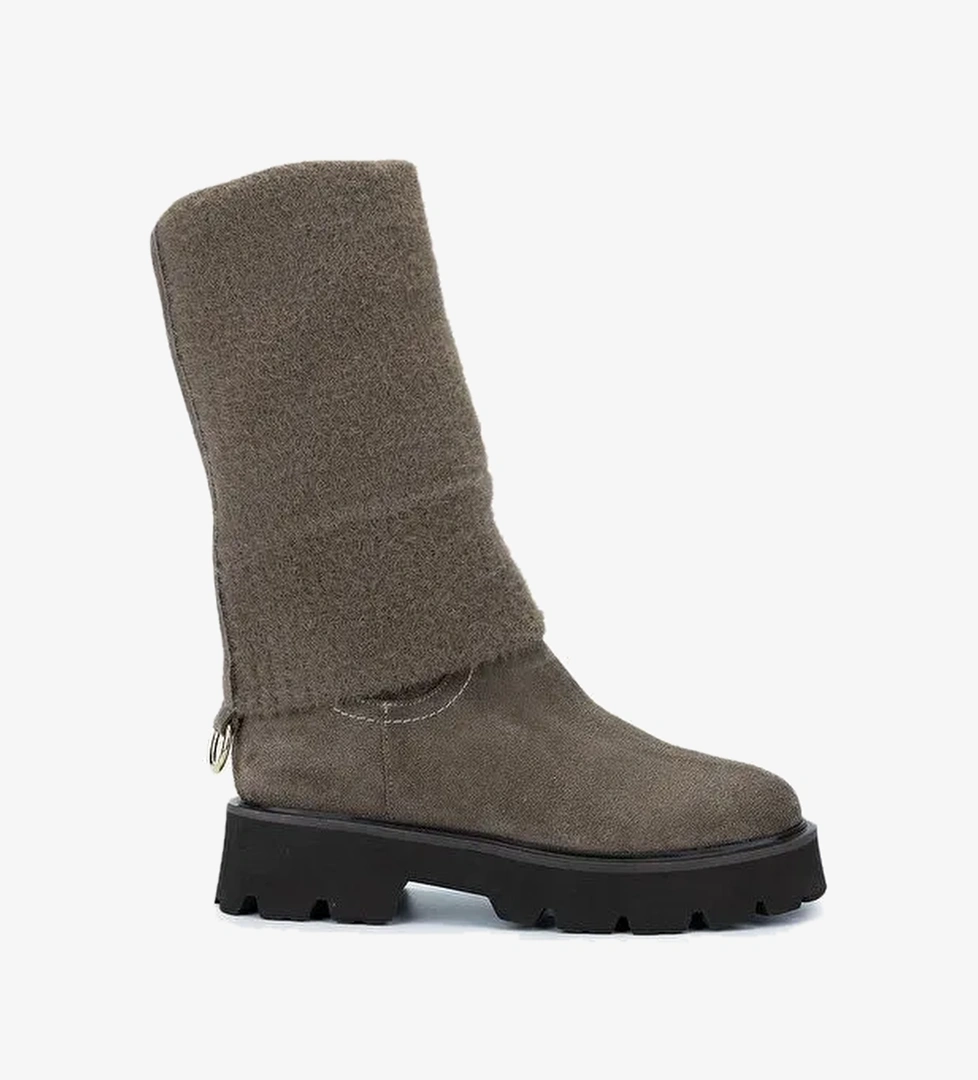 Valmenti Kadın . Vizon Süet Casual Bot - Görsel 1