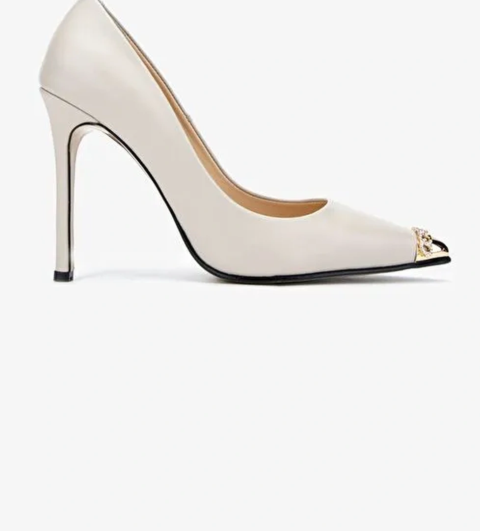 Valmenti Siyah Kadın Deri Stiletto 22 3369 BN AYK Y24 - Görsel 1