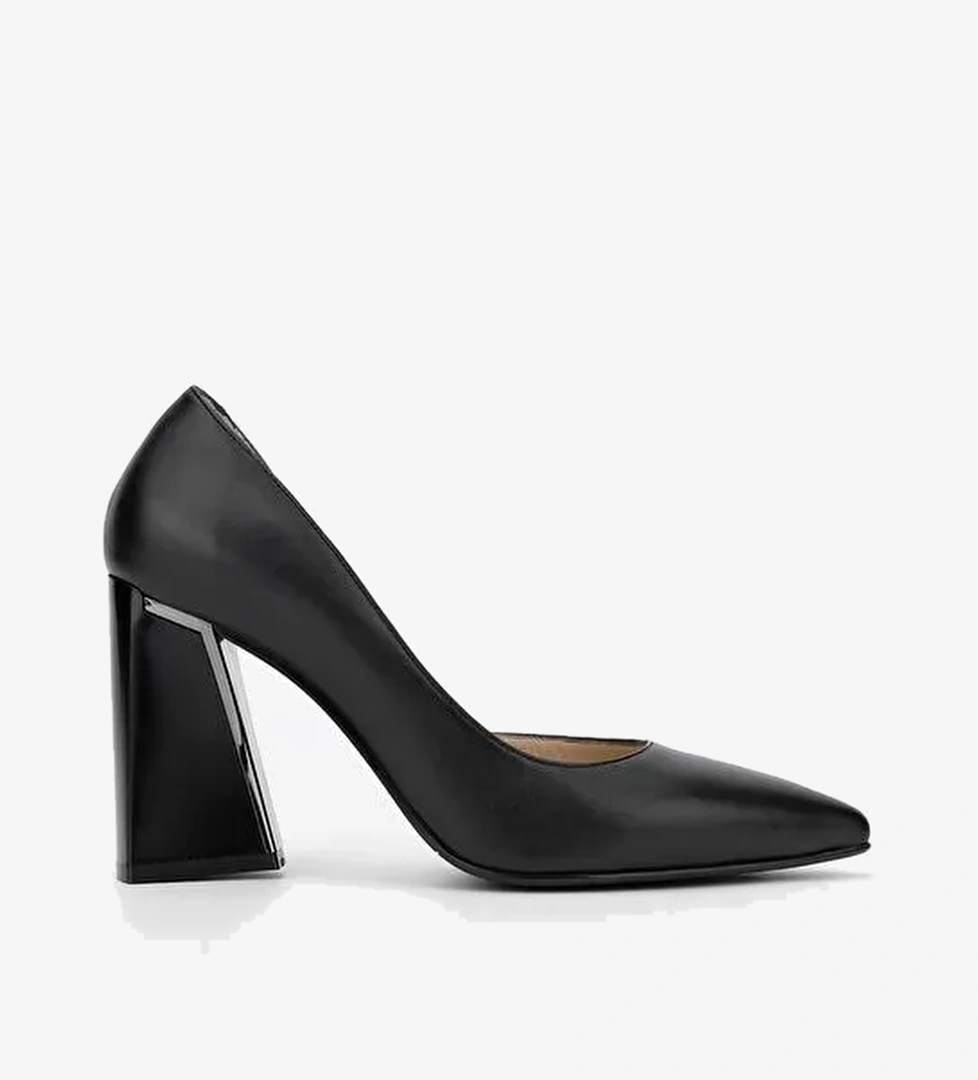 Valmenti Beyaz Kadın Deri Topuklu Ayakkabı 33 9200Y BN AYK Y24 - Görsel 1