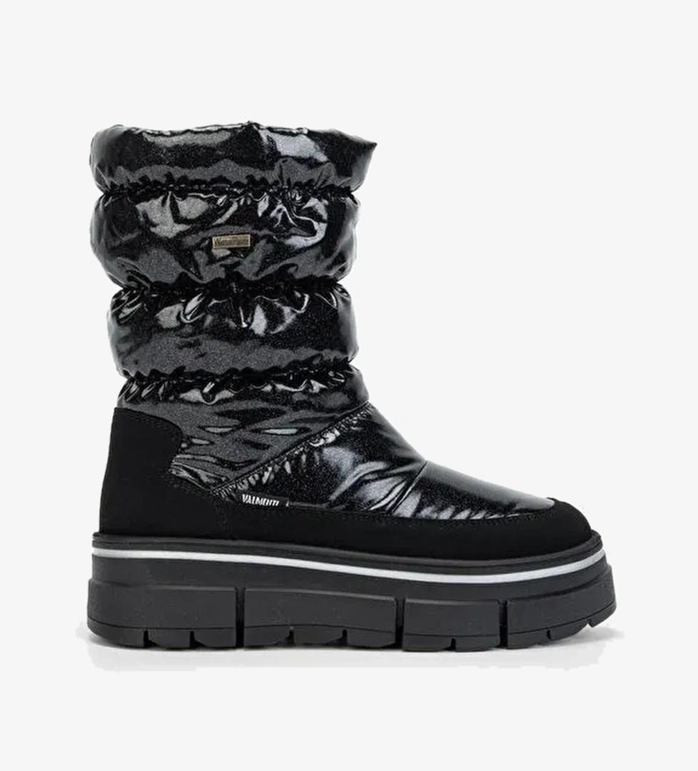 Valmenti Abriana Kadın Siyah Parıltı Deri & Tekstil Kar Botu - Görsel 1