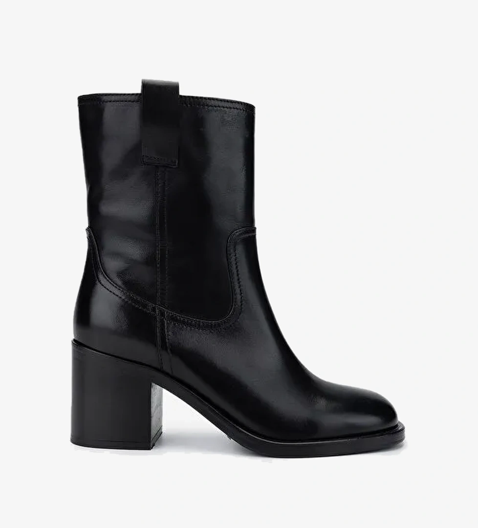 Valmenti Kadın Hakiki Deri Siyah Deri Casual Bot - Görsel 1