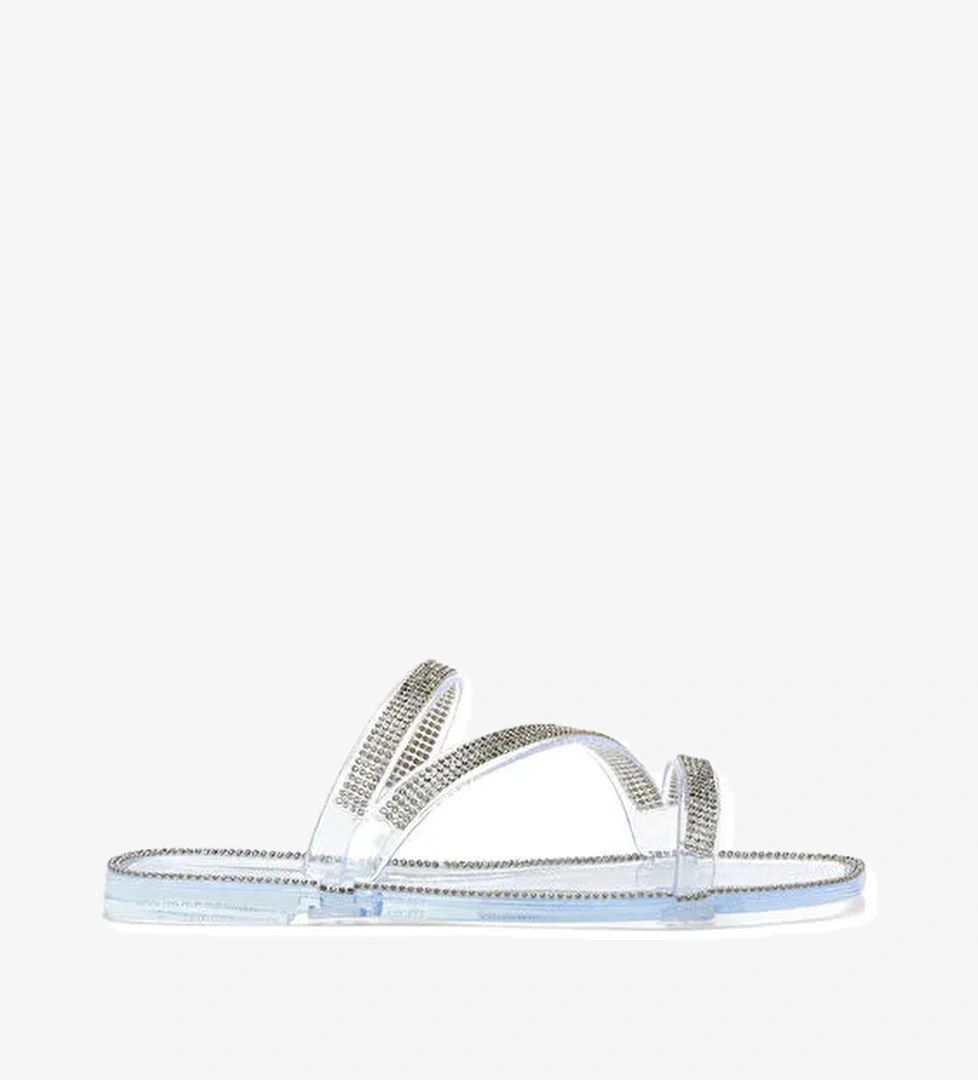 Kadın Şeffaf Jelly Taşlı Terlik 24SFE4904PV - Görsel 1