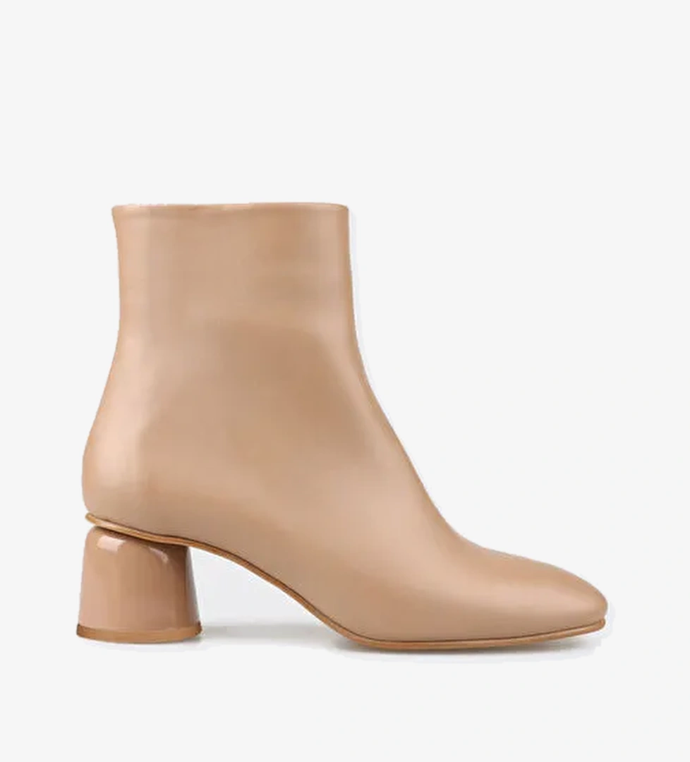 Naturel Deri Kadın Klasik Bot - Görsel 1