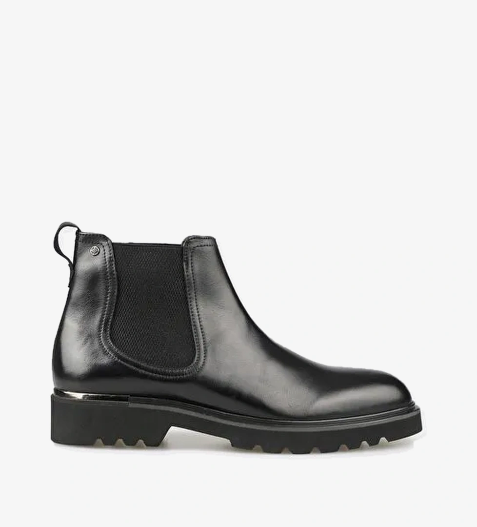 Siyah Deri Erkek Klasik Bot - Görsel 1