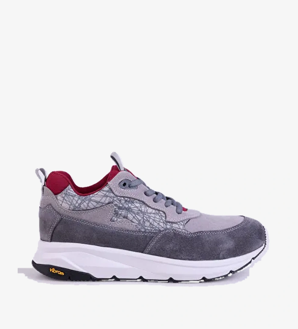 Discovery Expedition Gri-Kırmızı Erkek süet Sneaker VARANASI-KURTIS VİBRAM