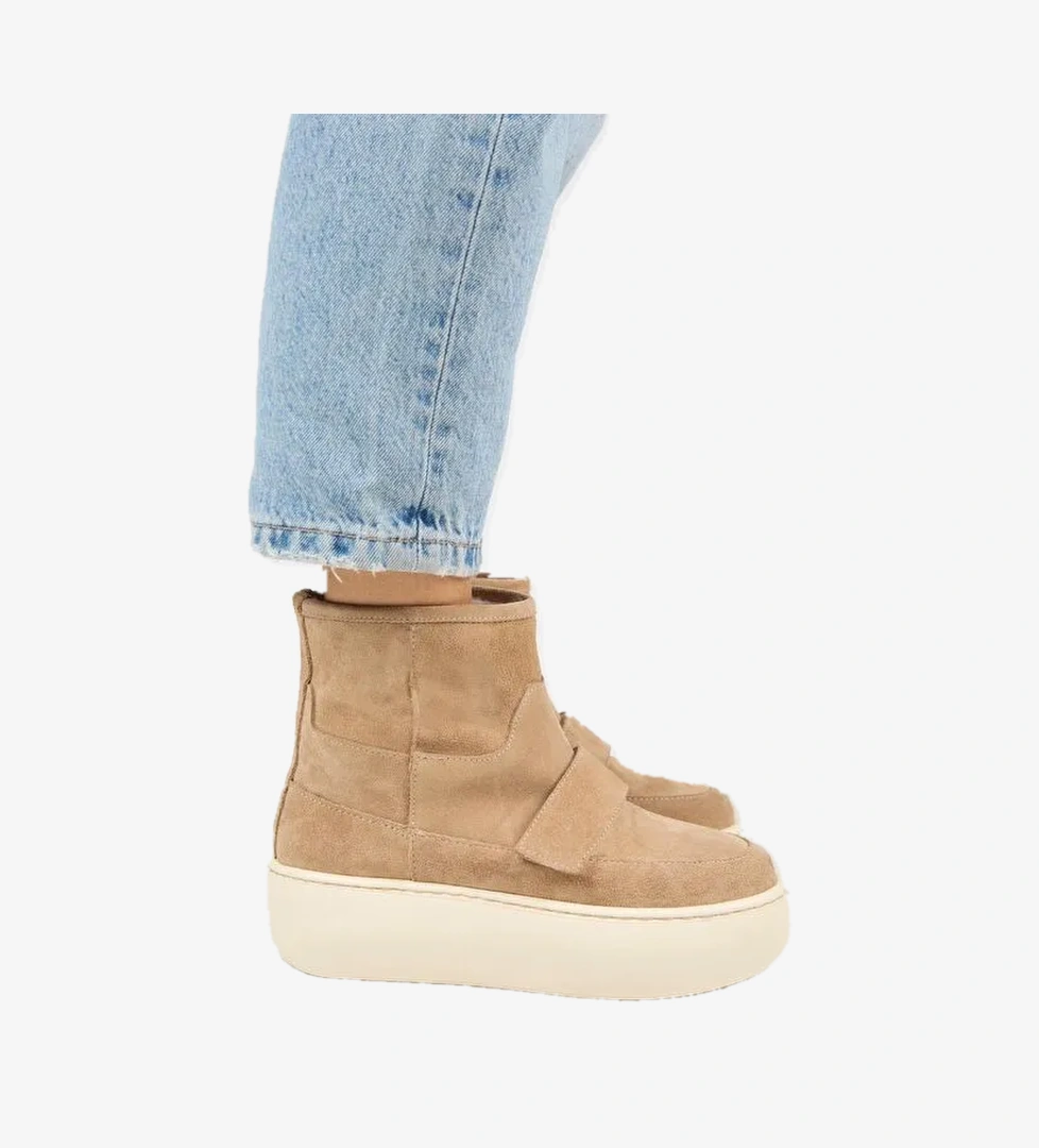 Manijero Ember Kadın Hakiki Deri Çırtlı İçi Kürklü Kum Bot - Görsel 1