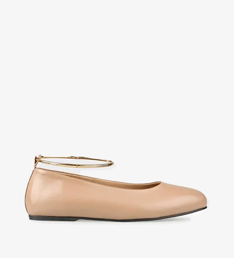 Elle Bej Kadın Deri Babet OVAP - Görsel 1