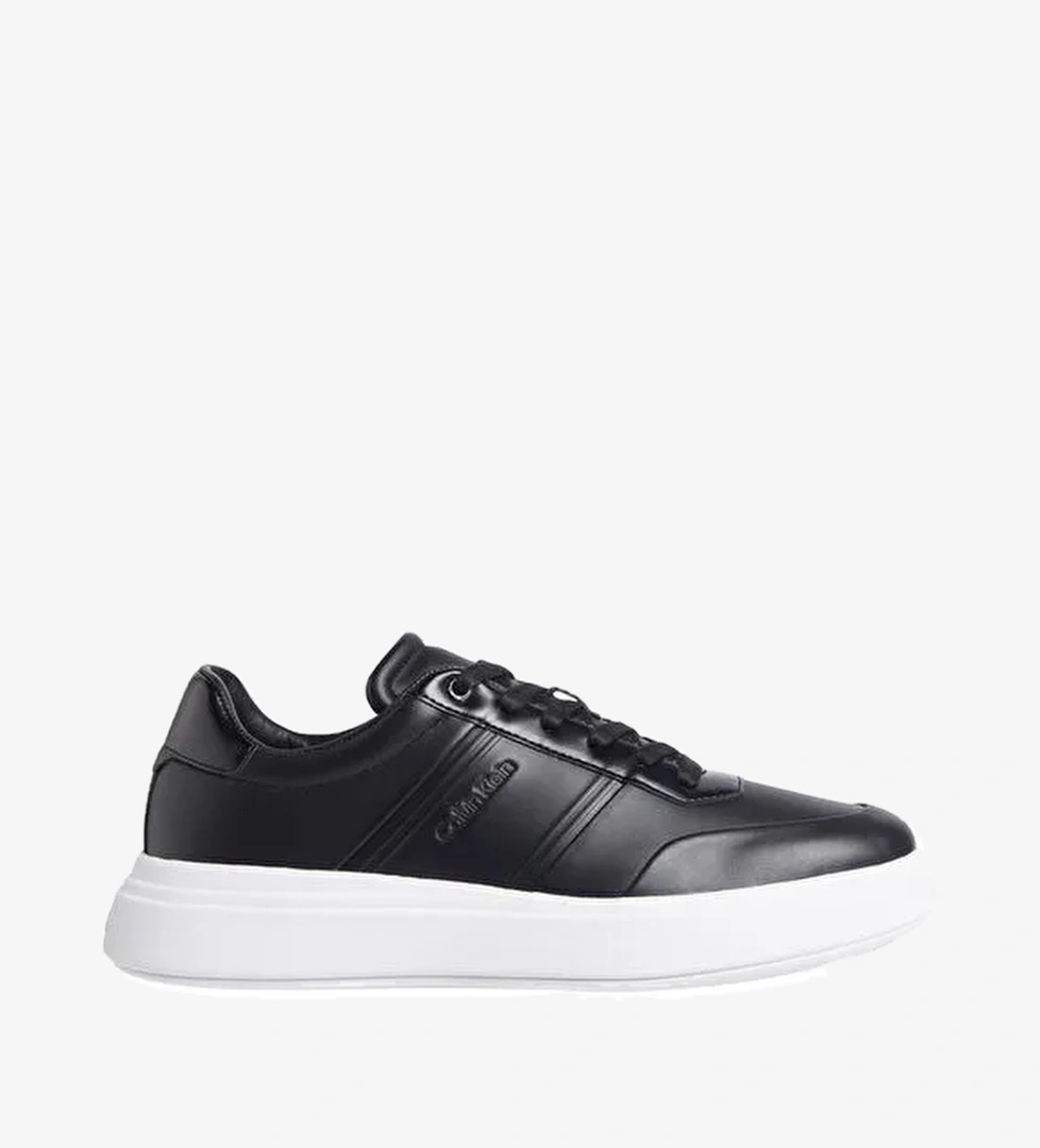 Calvin Klein Calvin Klein Siyah Erkek Deri Sneaker LOW TOP LACE UP HF model görseli