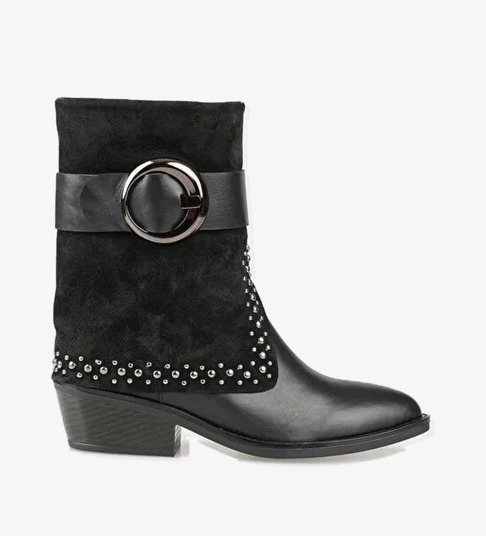 Elle Elle Siyah Deri Kadın Bot | Boyner Siyah - 1. görsel