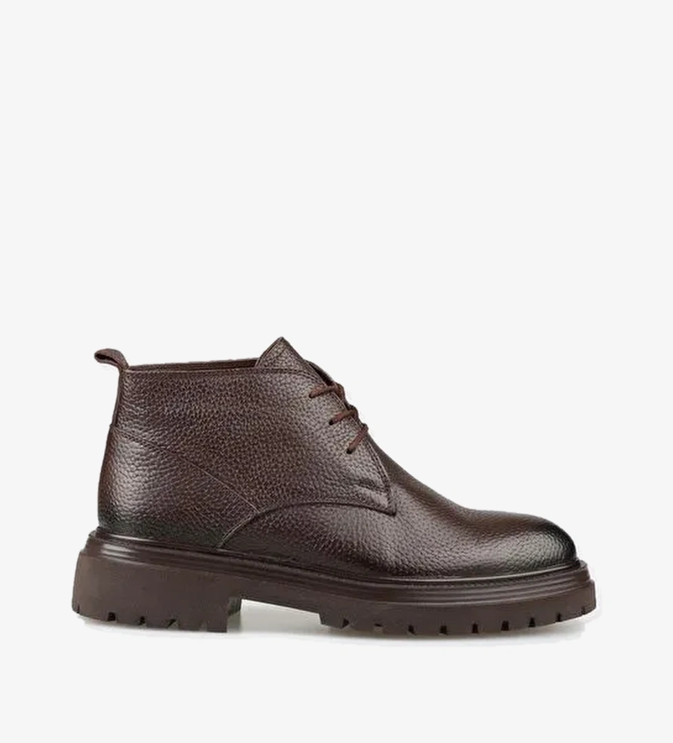 Kahve Deri Erkek Günlük Bot - Görsel 1