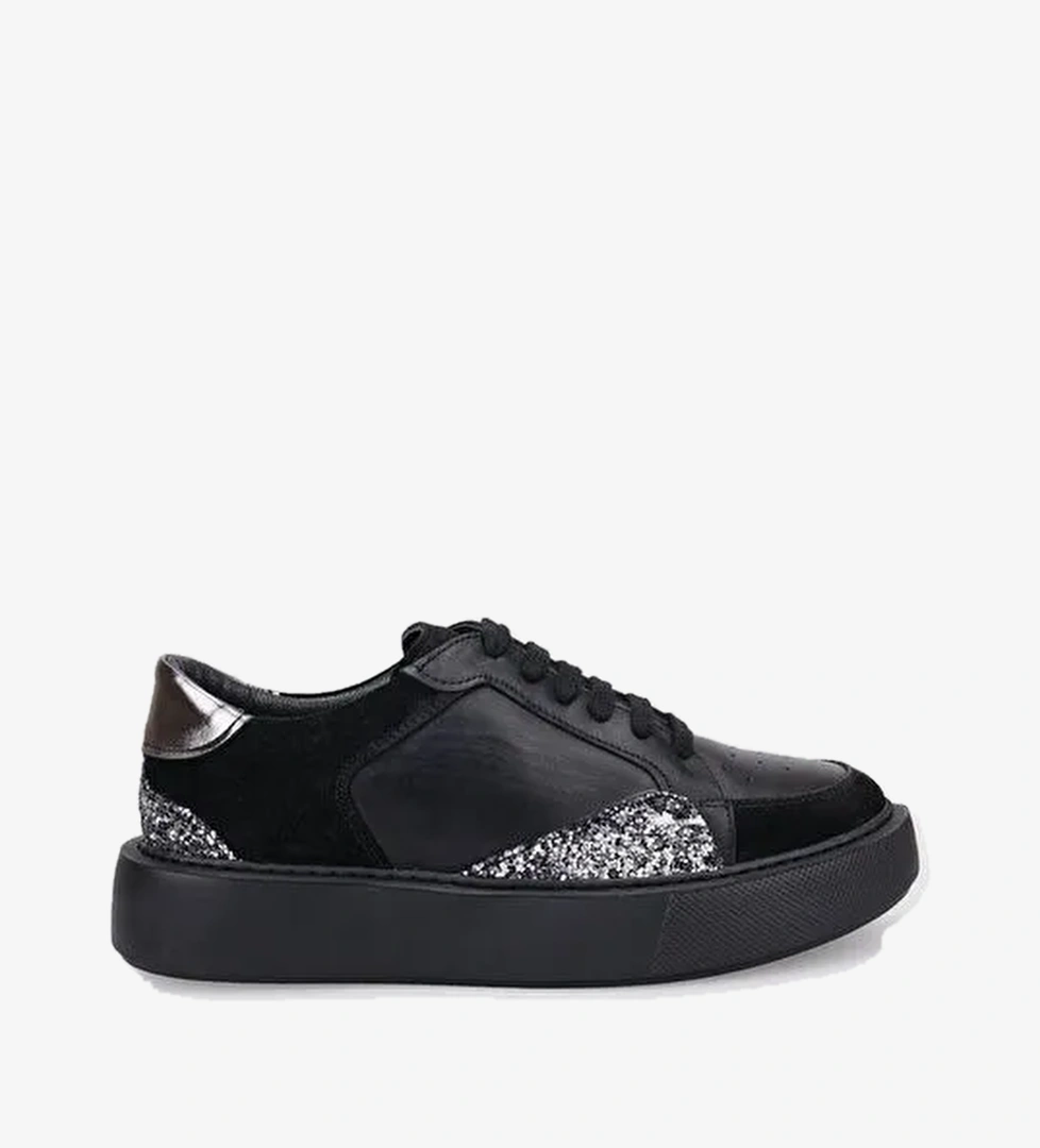 Cabani Ayakkabı Bej-Beyaz Kadın Deri Sneaker 126065 - Görsel 1