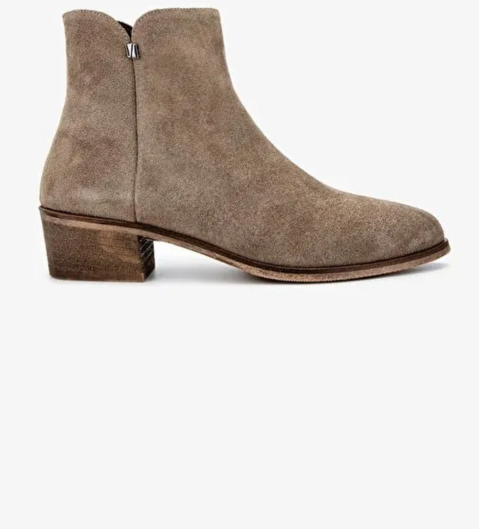 Valmenti Kadın Hakiki Deri Vizon Topuklu Bot - Görsel 1