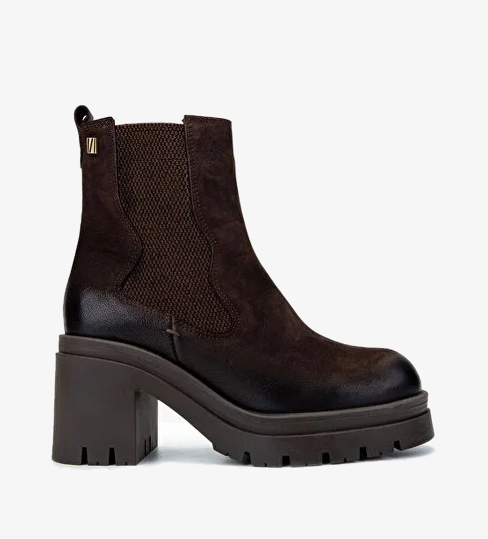 Valmenti Kadın Hakiki Deri Kahverengi Nubuk Casual Bot - Görsel 1