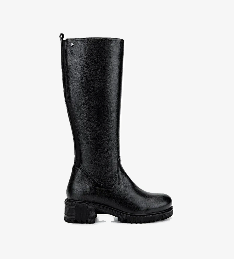 Tamer Tanca Kadın Hakiki Deri Siyah Casual Çizme - Görsel 1