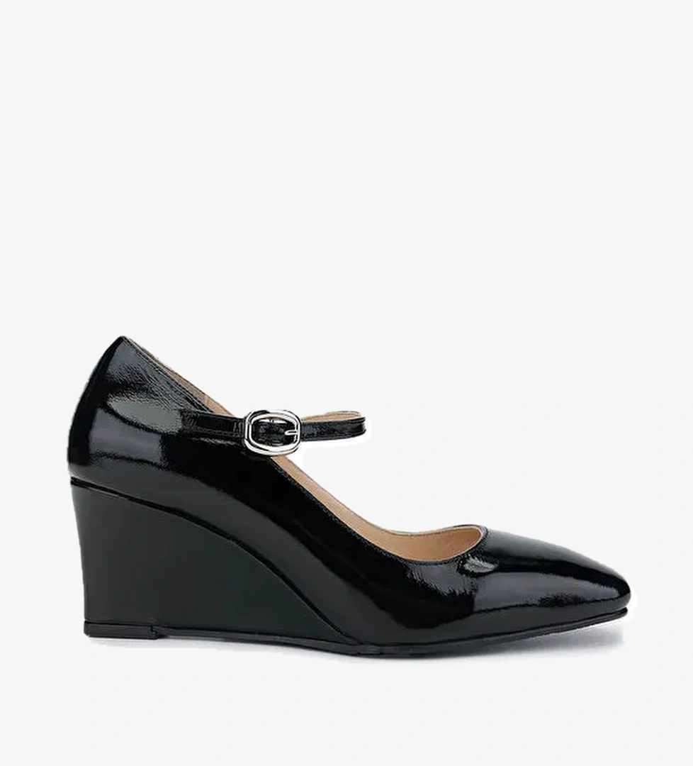 Tamer Tanca Bordo Kadın Rugan Topuklu Ayakkabı 1027 09 BN AYK SK24-25 - Görsel 1