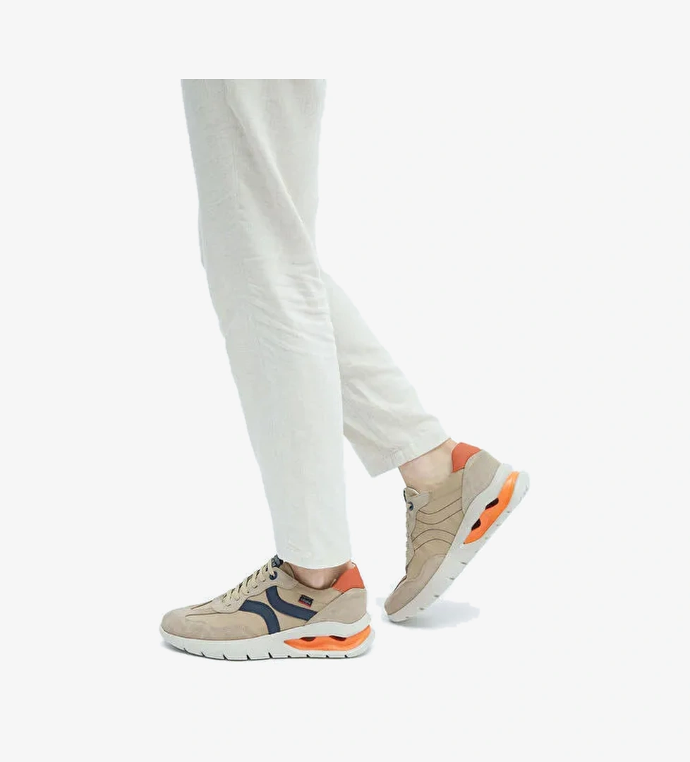 CALLAGHAN Erkek Hakiki Deri Bej Sneakers & Spor Ayakkabı - Görsel 1