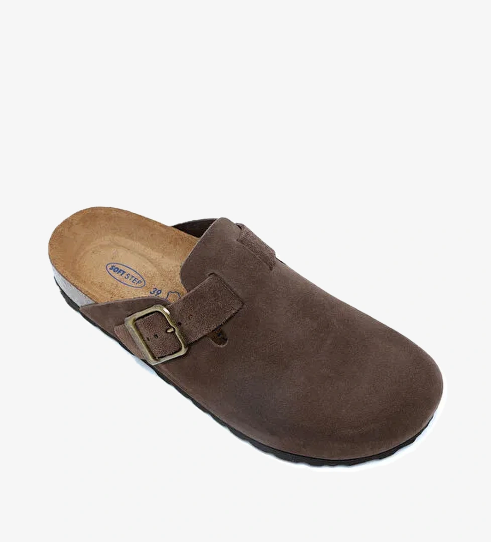 Kifidis Kahverengi Kadın Süet Terlik 12KST1TERK00002 - Görsel 1