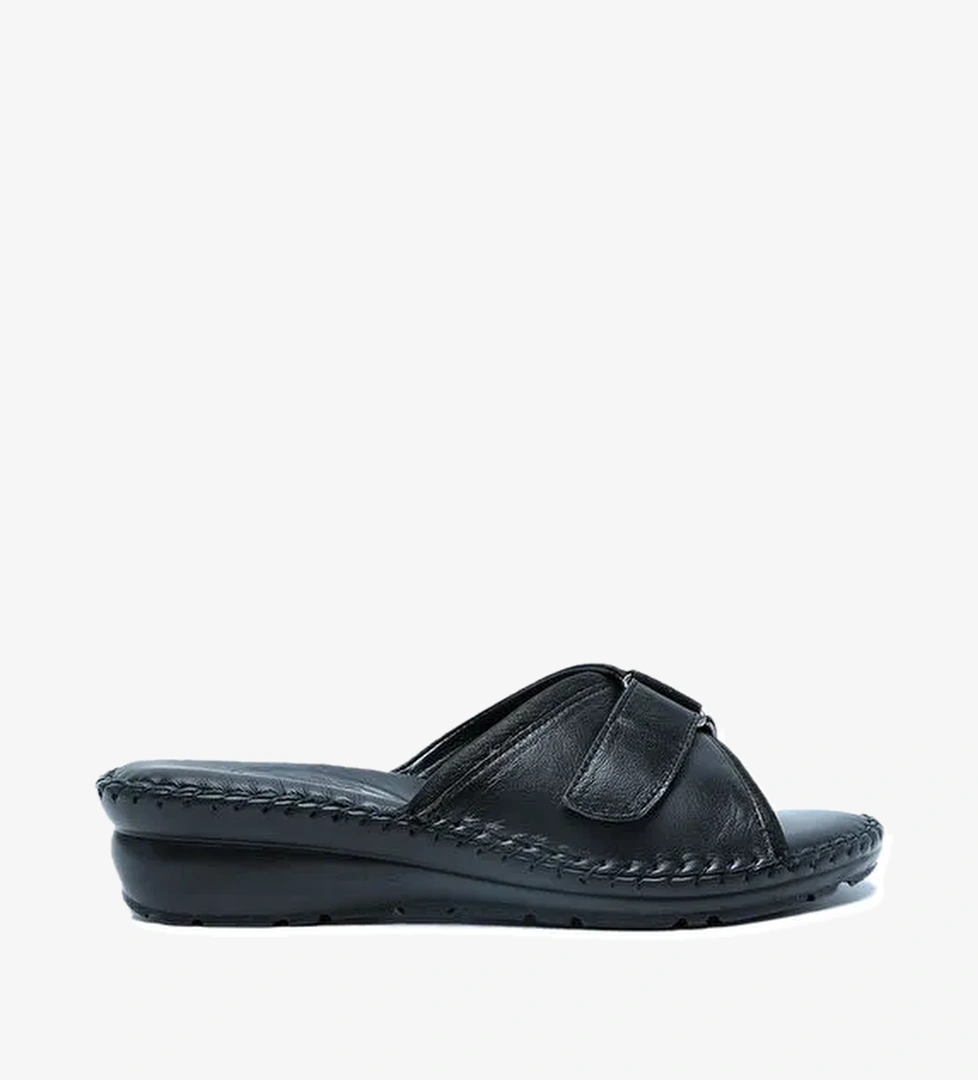 KHM110 Kifidis Assos Kadın Tek Bantlı Deri Terlik 36-41 - Görsel 1